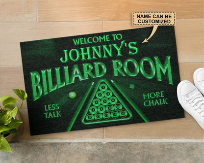 Personalized Billiard Club Welcome Customized Doormat