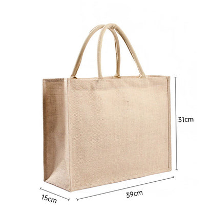 Personalized Beach Jute Tote Bag Reusable Shopping Storage, Burlap Bag Custom Wedding Party Decoration Bridesmaid Gifts