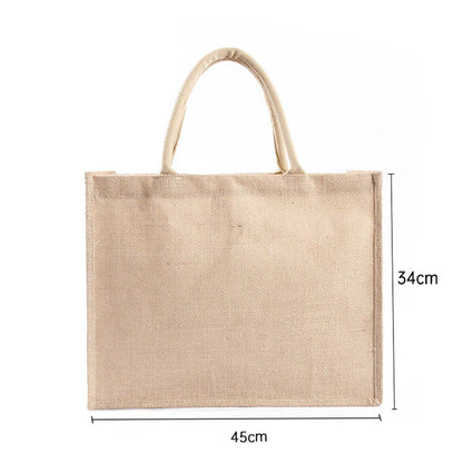 Personalized Beach Jute Tote Bag Reusable Shopping Storage, Burlap Bag Custom Wedding Party Decoration Bridesmaid Gifts