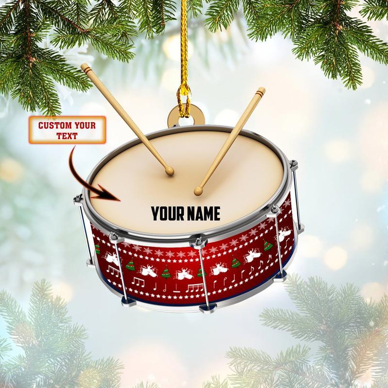 Personalized Bass Drum Instrument Custom Shaped Ornament