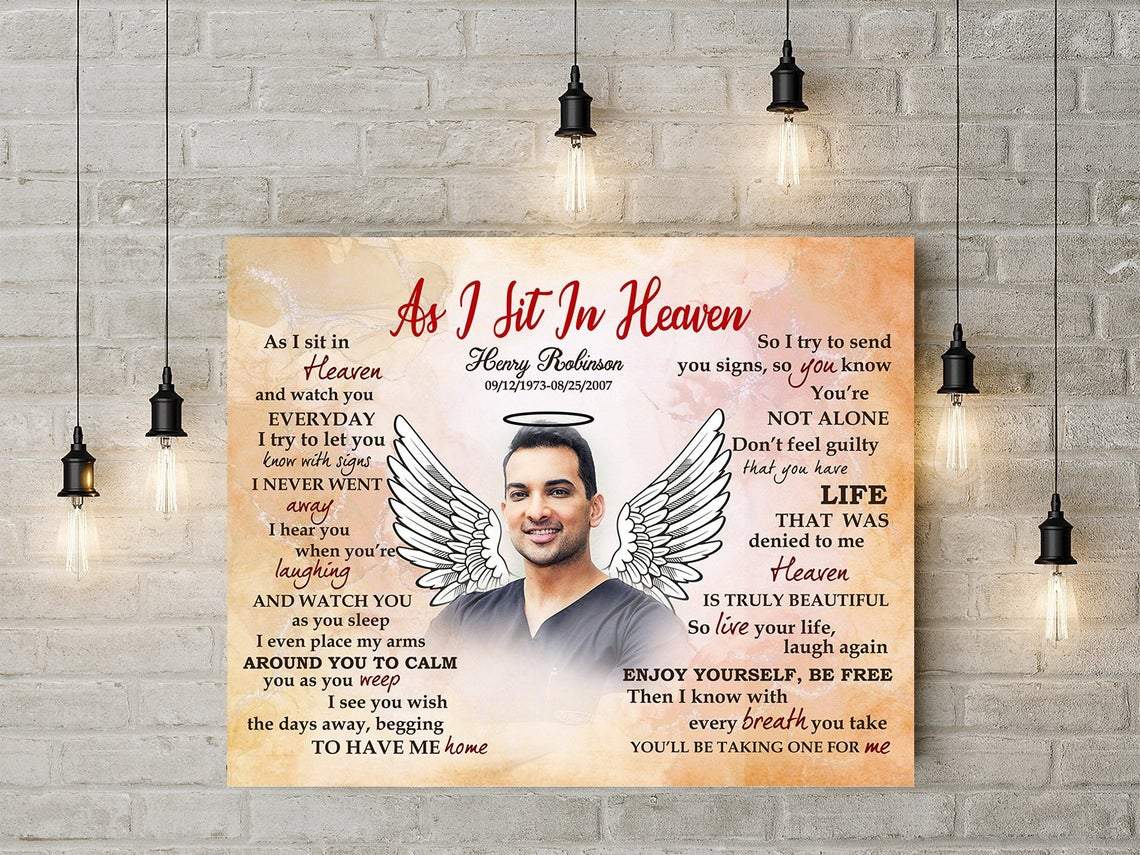 Personalized Canvas, As I Sit In Heaven Canvas And Poster,Canvas Prints, Canvas Wall Art, My Poster Wall 8