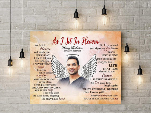 Personalized Canvas, As I Sit In Heaven Canvas And Poster,Canvas Prints, Canvas Wall Art, My Poster Wall 8