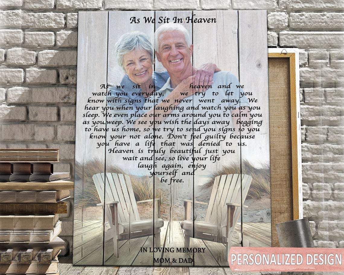 Personalized Canvas, As I Sit In Heaven Canvas And Poster, Wall Decor Visual Art 1