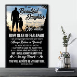 Personalized Canvas, To My Beautiful DaughterCanvas And Poster,Canvas And Poster, Wall Decor Visual Art, Gift Father's Day