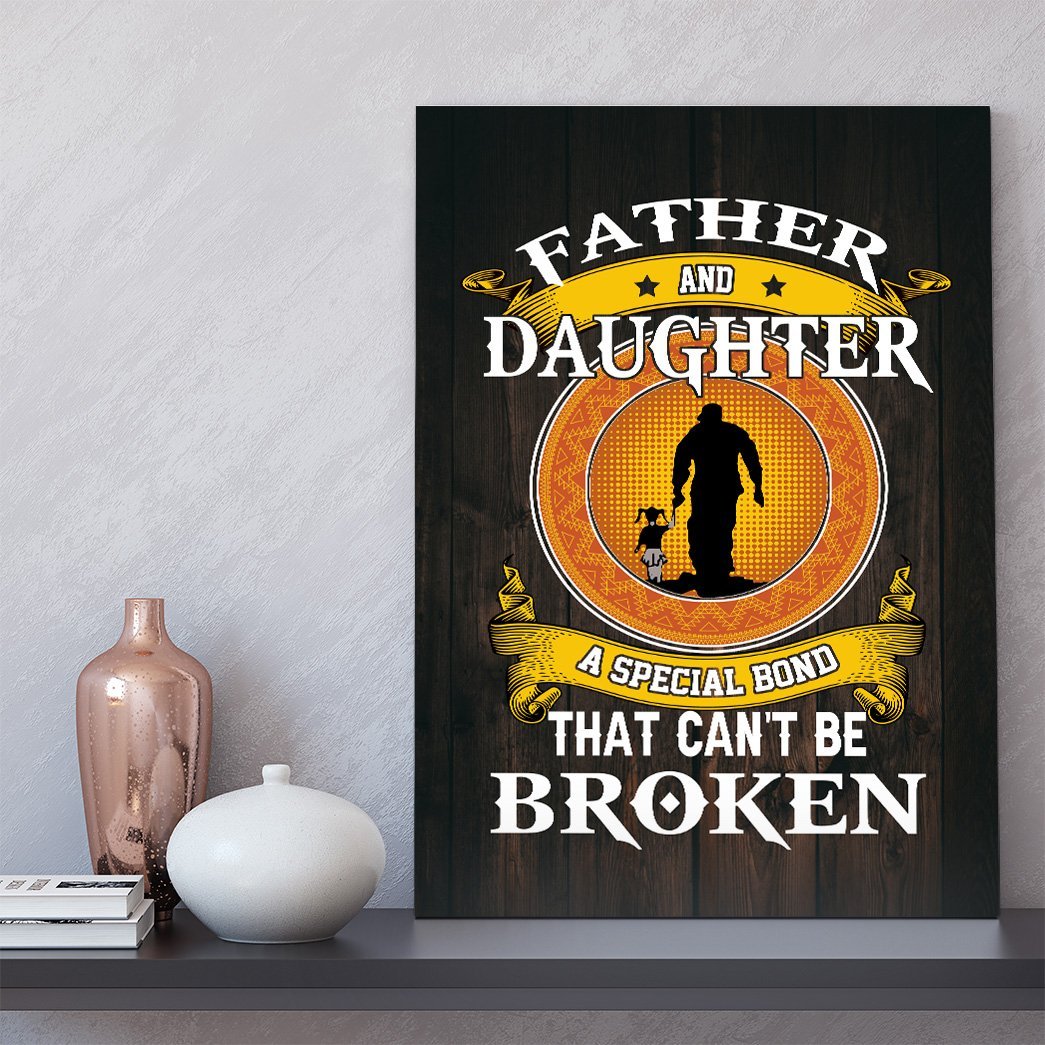 Personalized Canvas, A Special Bond That Can't Be Broken Canvas Wall Art Gift Father's Day