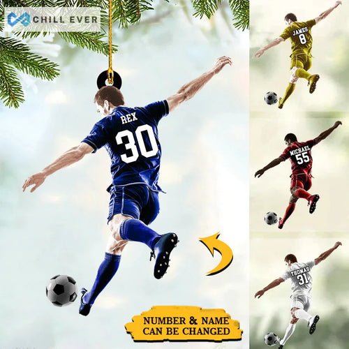 Personalized Ornament play Soccer Acrylic Ornament One Sides Christmas CTH01