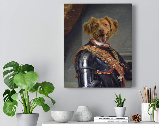 Personalized Pet Portrait Canvas, Funny Dog Canvas And Poster, Wall Decor Visual Art
