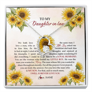 Personalized To My Daughter In Law Necklace from Mother In Law I Will Forever Love You Daughter In Law Jewelry Birthday Wedding Day Customized Message Card