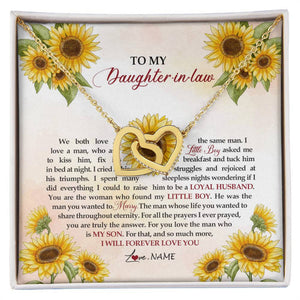 Personalized To My Daughter In Law Necklace from Mother In Law I Will Forever Love You Daughter In Law Jewelry Birthday Wedding Day Customized Message Card