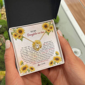 Personalized To My Daughter In Law Necklace from Mother In Law I Will Forever Love You Daughter In Law Jewelry Birthday Wedding Day Customized Message Card