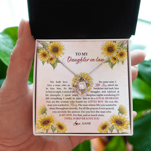 Personalized To My Daughter In Law Necklace from Mother In Law I Will Forever Love You Daughter In Law Jewelry Birthday Wedding Day Customized Message Card