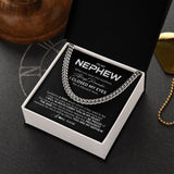 Personalized To My Nephew Cuban Necklace From Aunt Uncle I Closed My Eyes Suddenly A Man Nephew Birthday Graduation Christmas Customized Gift Box Message Card