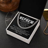 Personalized To My Nephew Necklace Cuban From Aunt Uncle Believe In Yourself Nephew Birthday Graduation Christmas Customized Gift Box Message Card