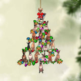 Ornament- Peruvian Hairless Dog-Christmas Tree Lights-Two Sided Ornament, Christmas Ornament, Car Ornament