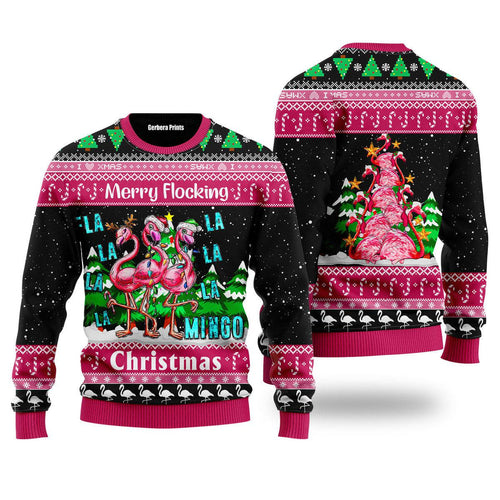 Pink Flamingo Christmas Ugly Christmas Sweater | For Men & Women | UH1411
