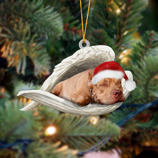Pit Bull Sleeping Angel Christmas Ornament Dog Christmas Hanging Ornament