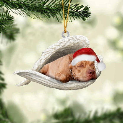Pit Bull Sleeping Angel Christmas Ornament Dog Christmas Hanging Ornament