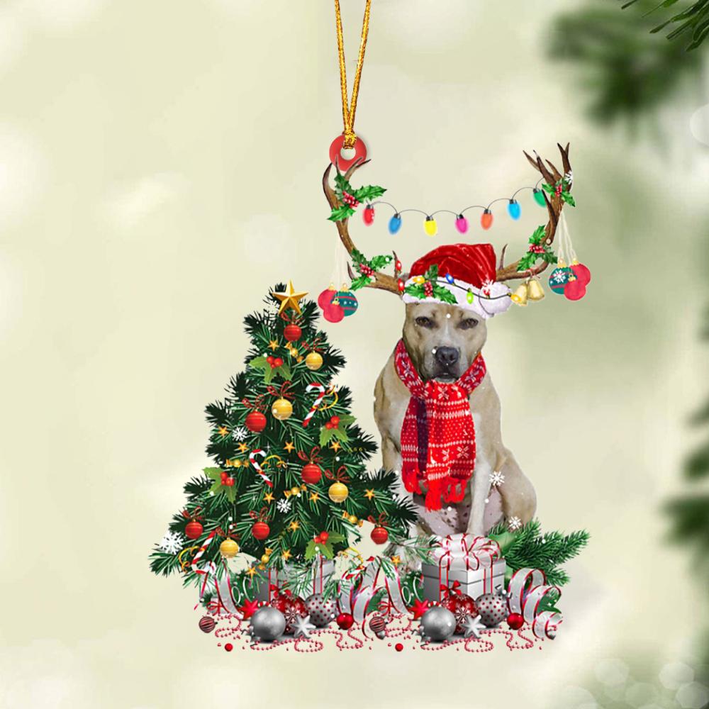 Godmerch- Ornament- Pitbull 1-Christmas Tree Gift Hanging Ornament, Happy Christmas Ornament, Car Ornament
