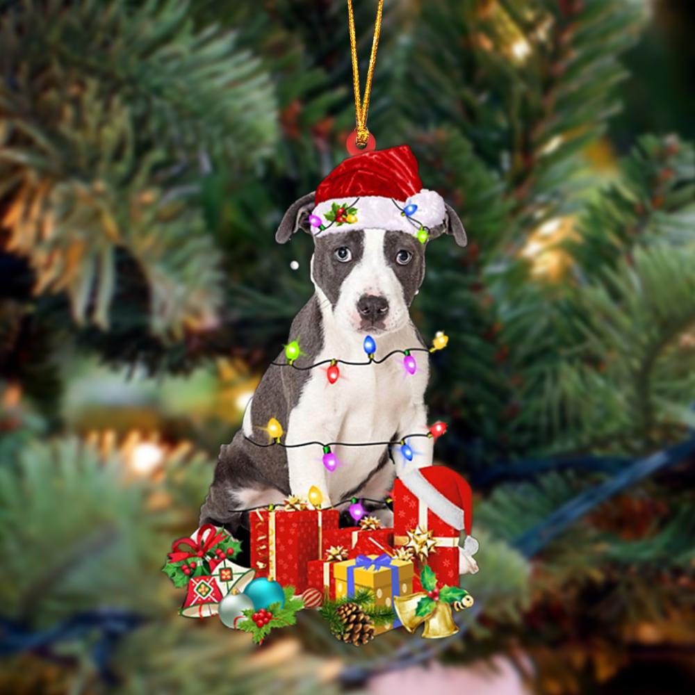 Godmerch- Ornament- Pitbull 2-Dog Be Christmas Tree Hanging Ornament, Happy Christmas Ornament, Car Ornament