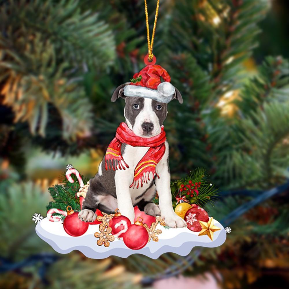 Pitbull 2-Better Christmas Hanging Ornament