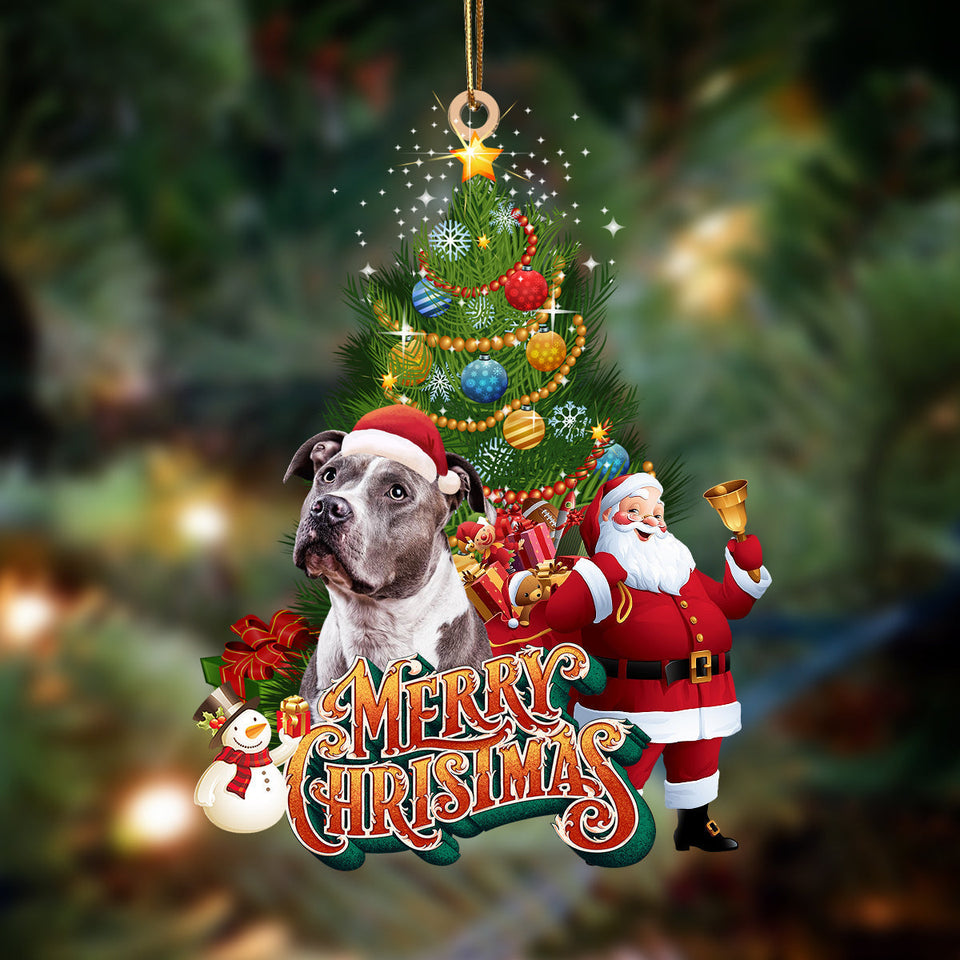 Godmerch- Ornament- Pitbull 4-Christmas Tree&Dog Hanging Ornament, Happy Christmas Ornament, Car Ornament