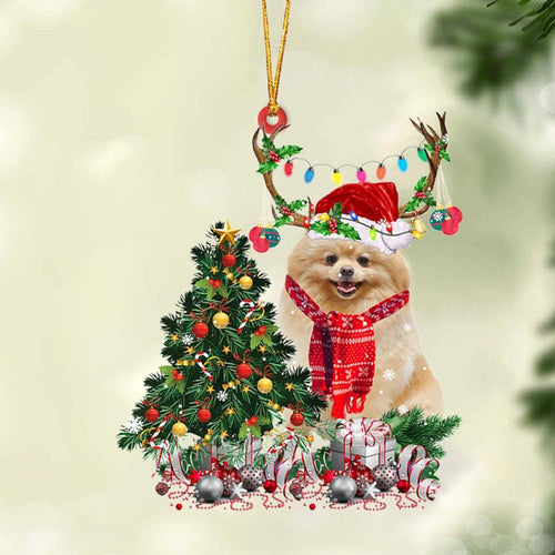 Pomeranian-Christmas Tree Gift Hanging Ornament