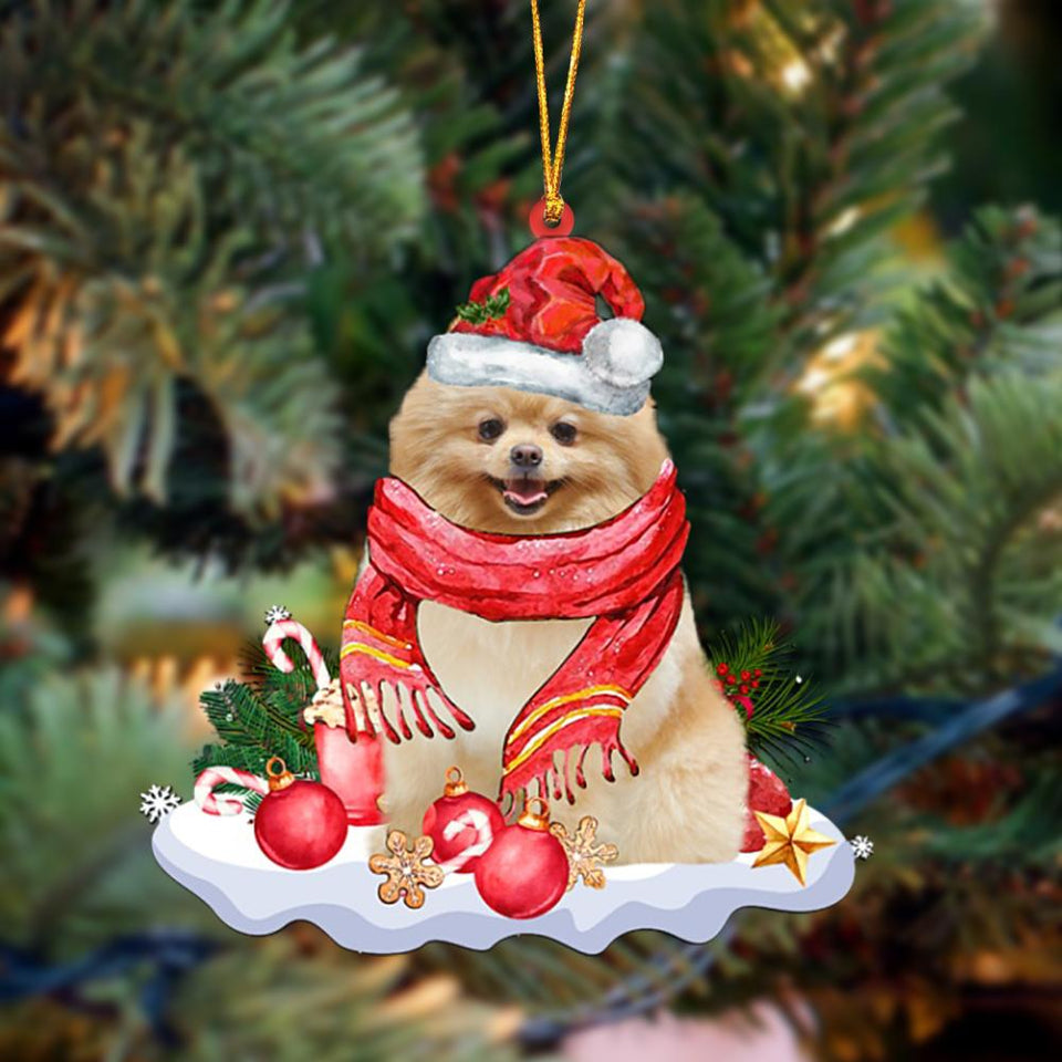 Godmerch- Ornament- Pomeranian 2-Better Christmas Hanging Ornament, Happy Christmas Ornament, Car Ornament