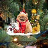 Godmerch- Ornament- Pomeranian Christmas Ornament Dog Ornament, Car Ornament, Christmas Ornament