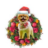 Godmerch- Ornament- Pomeranian Christmas Ornament, Happy Christmas Ornament, Car Ornament
