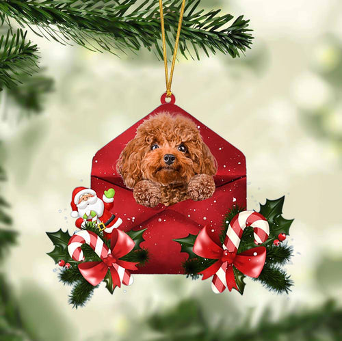 Poodle Christmas Letter Ornament Dog Christmas Decoration