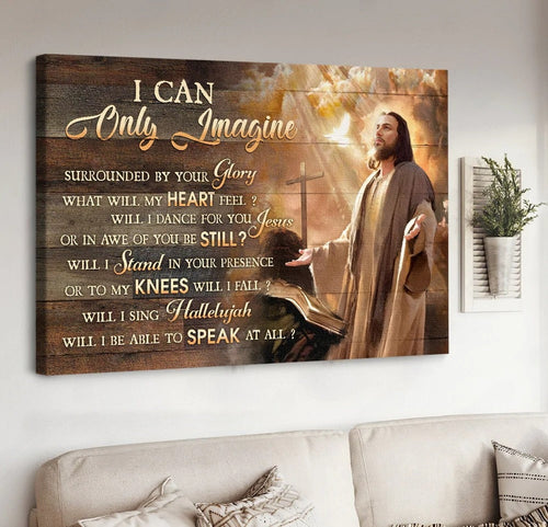 Jesus Antique bible Cross I can only imagine - Matte Canvas