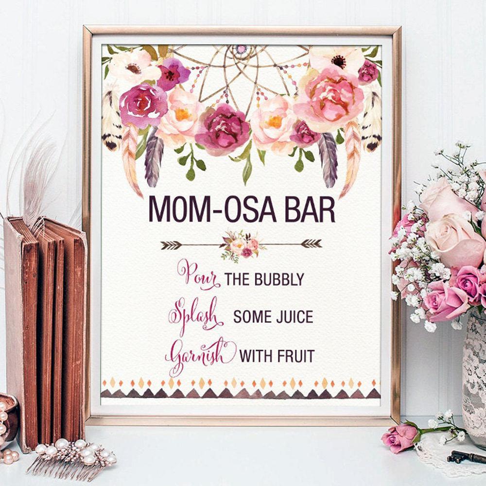 Family Panda Mom osa bar print baby shower decorations Canvas Wall Art