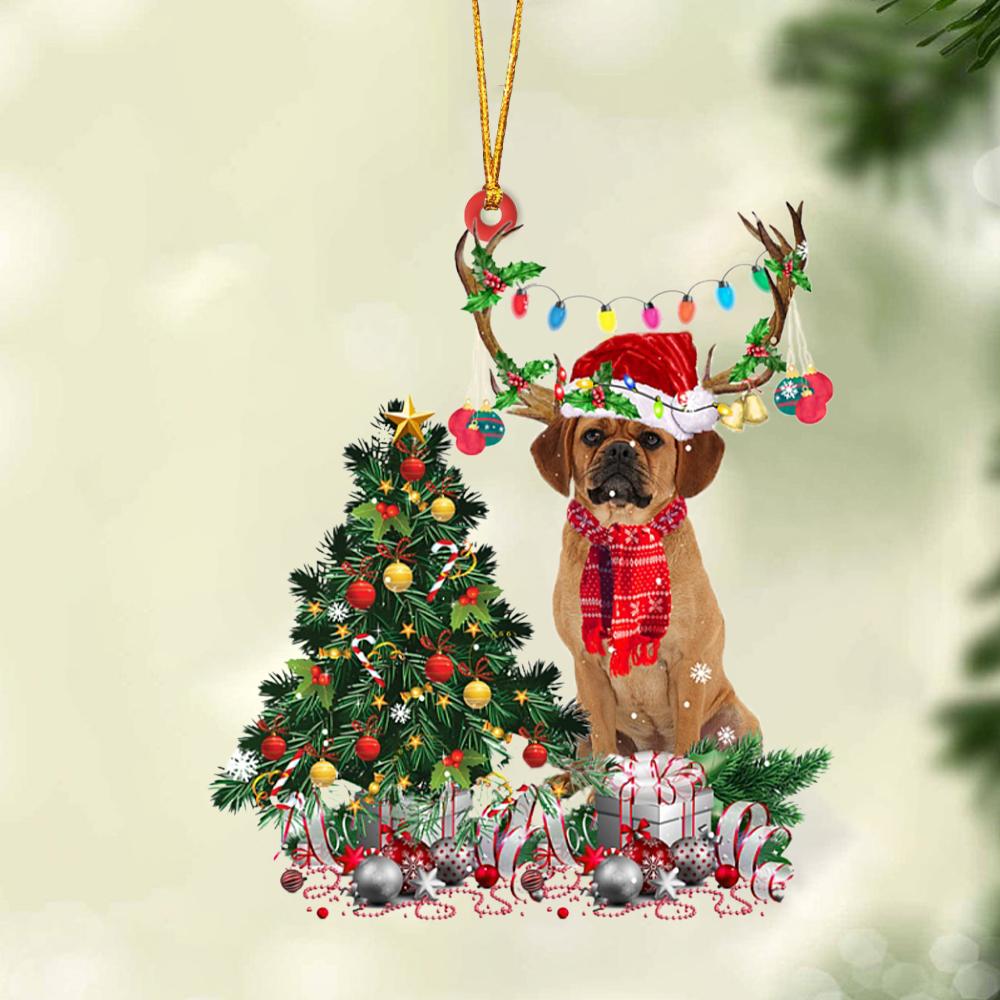 Godmerch- Ornament- Puggle-Christmas Tree Gift Hanging Ornament, Happy Christmas Ornament, Car Ornament