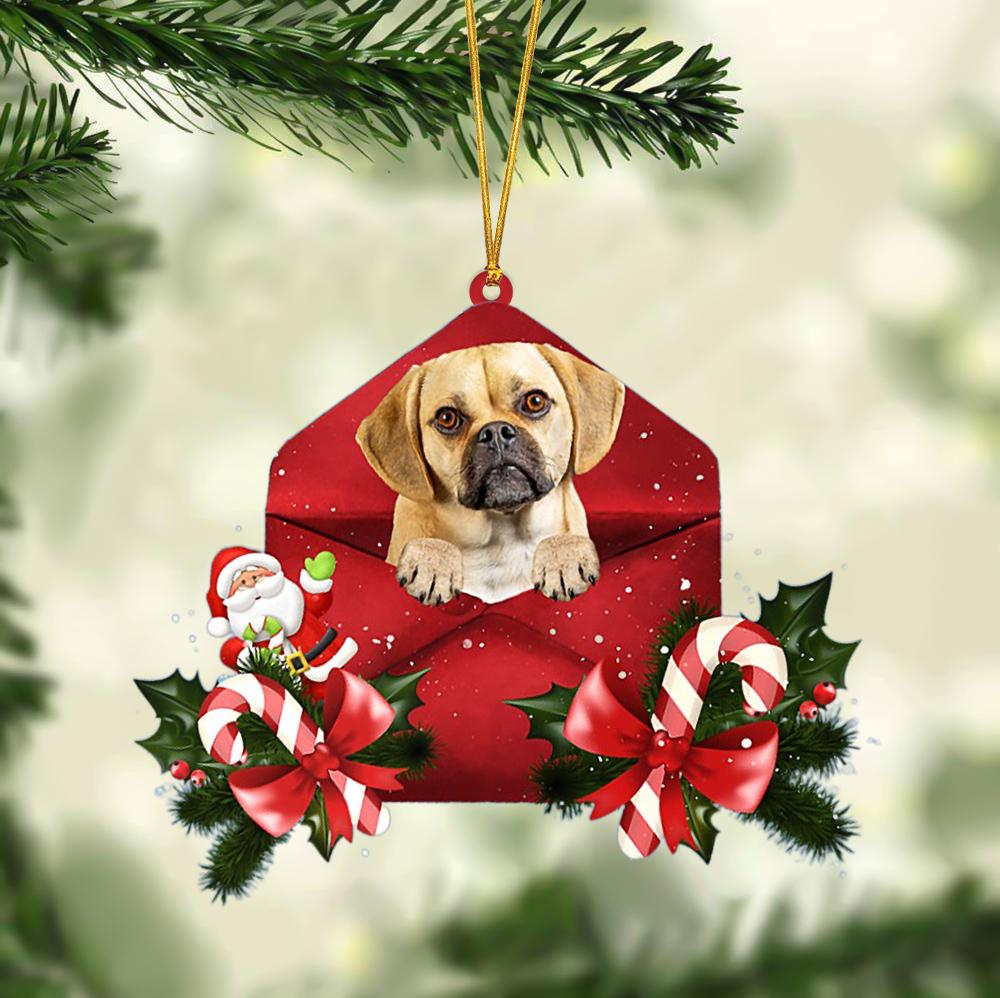 Puggle Christmas Letter Ornament Dog Christmas Decoration