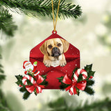 Puggle Christmas Letter Ornament Dog Christmas Decoration
