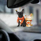 French Bulldog 1-Pumpkin Spice Kinda-Two Sided Ornament