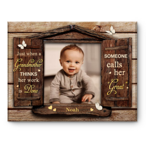 Great Grandma Pregnancy Announcement Great Grandma Again Canvas Great Grandmother Gift Christmas Gift For Great Grandmother