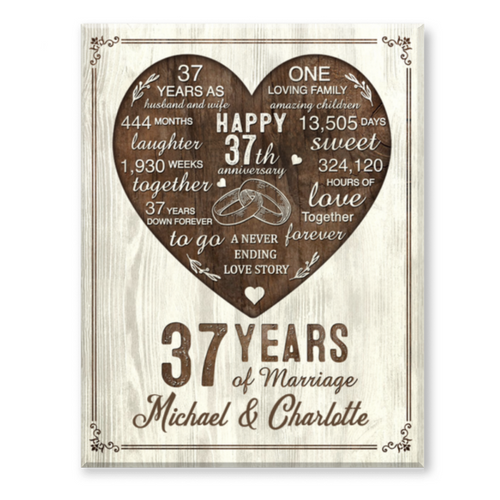 37th Year Anniversary Gift, 37th Wedding Anniversary Gift For Husband, 37 Year Anniversary Gift For Wife