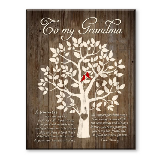 Grandma Gift, Nana Birthday Gift, Grandma Mothers Day Gift, Gift For Grandmother Canvas Print