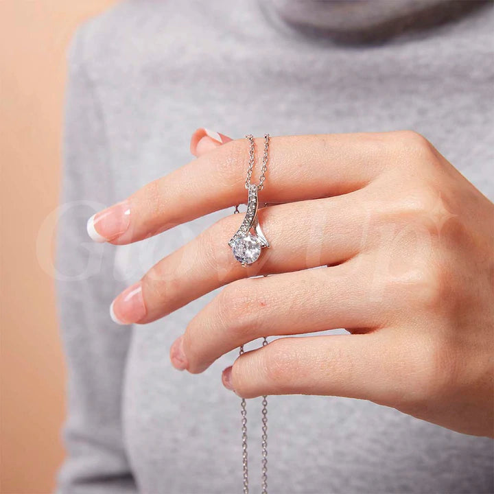To My Boyfriend's Mom - Future Mother-in-law - You've given me a gracious man, with whom I share my life Alluring Beauty Necklace LX104C