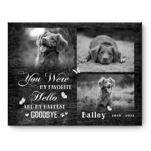 Pet Memorial Canvas, Dog Loss Gift, Condolence Gift For Pet Loss