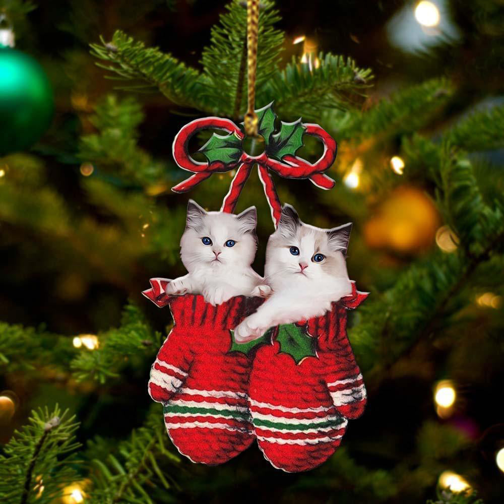 Ragdoll Inside Your Gloves Christmas Holiday-Two Sided Ornament Christmas 2022 Ornament Gift