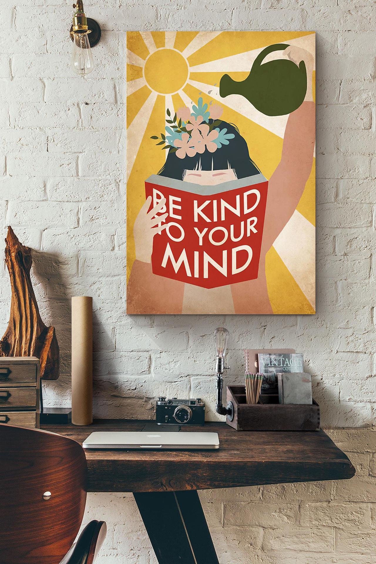 Reading Books Be Kind To Your Mind Sunburst Canvas And Poster, Wall Decor Visual Art, Halloween Gift, Happy Halloween