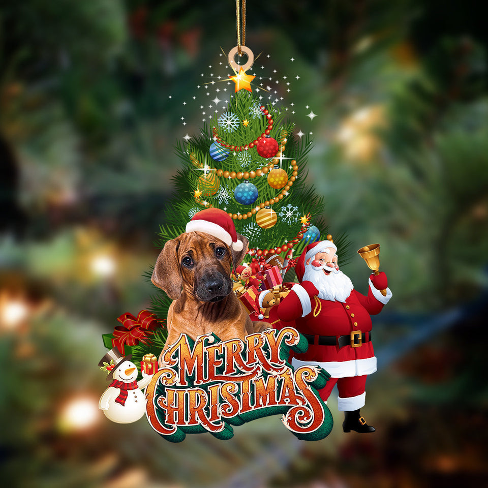 Ornament- Rhodesian ridgeback-Christmas Tree&Dog Hanging Ornament, Happy Christmas Ornament, Car Ornament