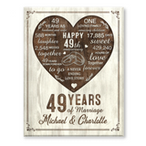 49th Year Anniversary Gift, 49th Wedding Anniversary Gift For Husband, 49 Year Anniversary Gift For Wife