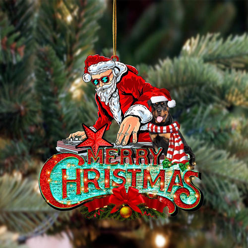 Rottweiler (1)-Christmas Rock Two Sided Ornament