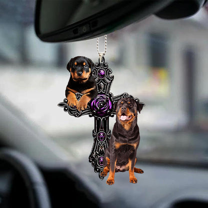 Rottweiler Pray For God Car Hanging Ornament Dog Pray For God Ornaments Godmerch