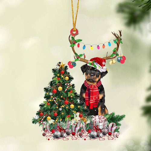 Rottweiler 1-Christmas Tree Gift Hanging Ornament