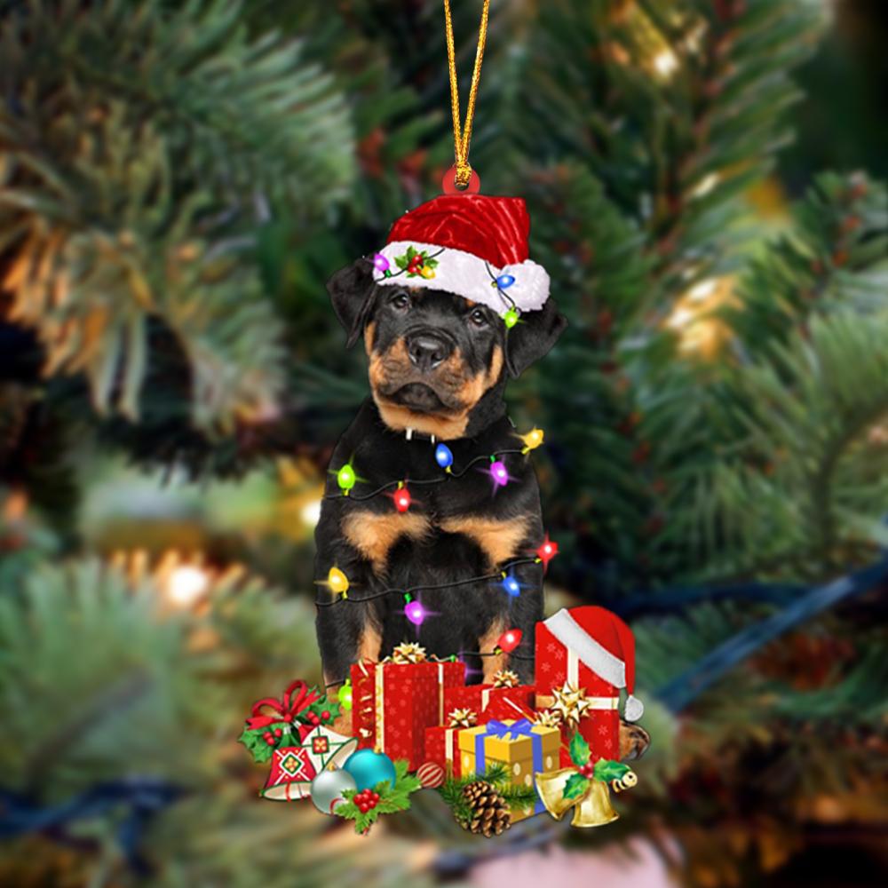 Ornament- Rottweiler 1-Dog Be Christmas Tree Hanging Ornament, Happy Christmas Ornament, Car Ornament