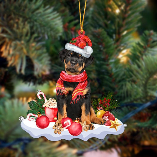 Rottweiler 1-Better Christmas Hanging Ornament